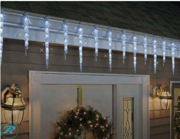 GE: Twinkling Ice Crystal Icicle Set, 20-count- New - Roller Auctions