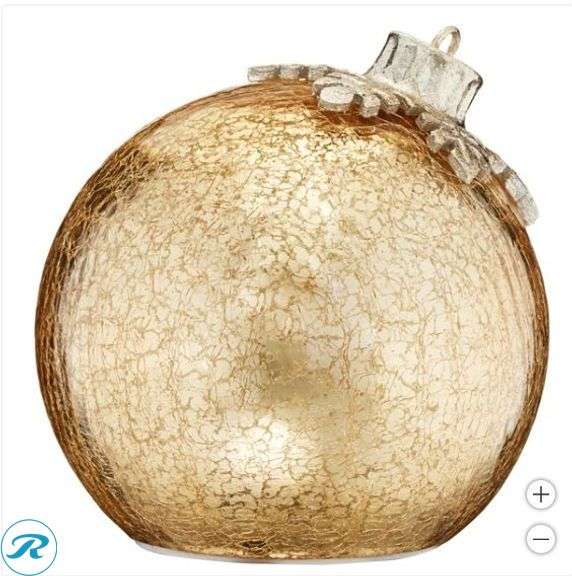 Glass Ornaments Decor, 3-piece- New; (2) CGH: Ornaments, 6 piece, Shatter Resistant- New - Roller Auctions