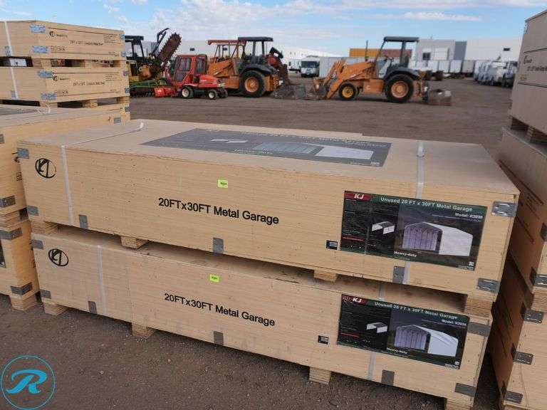 New KJ K2030 Metal Garage, 30' x 20' x 14' High - Roller Auctions
