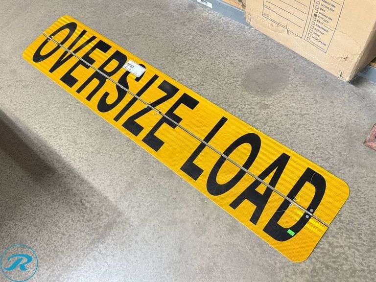 Reflective Oversize Load Sign with Mounting Hardware - Roller Auctions
