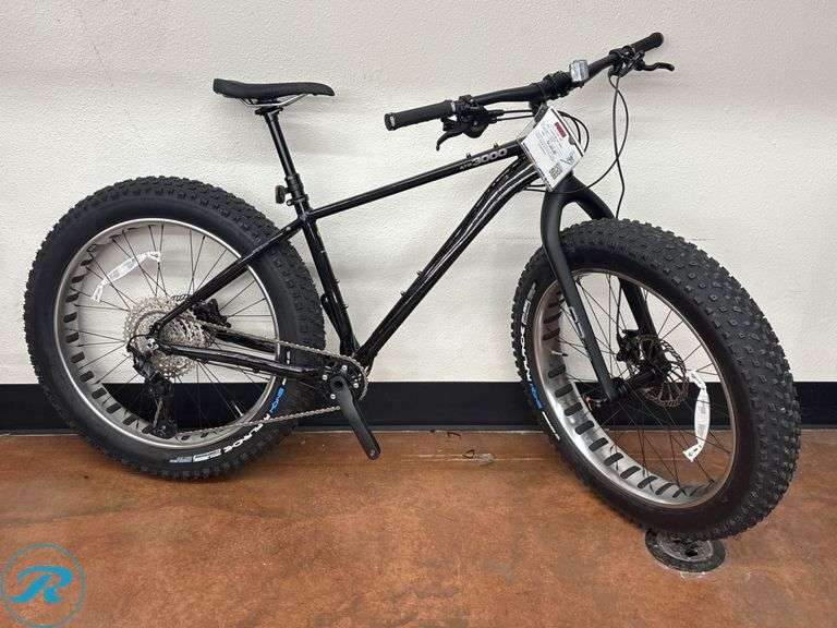 KHS 4 Season 3000 Fat Tire Bicycle with Carbon Frame and Shimano Components, Size M (Needs Pedals)