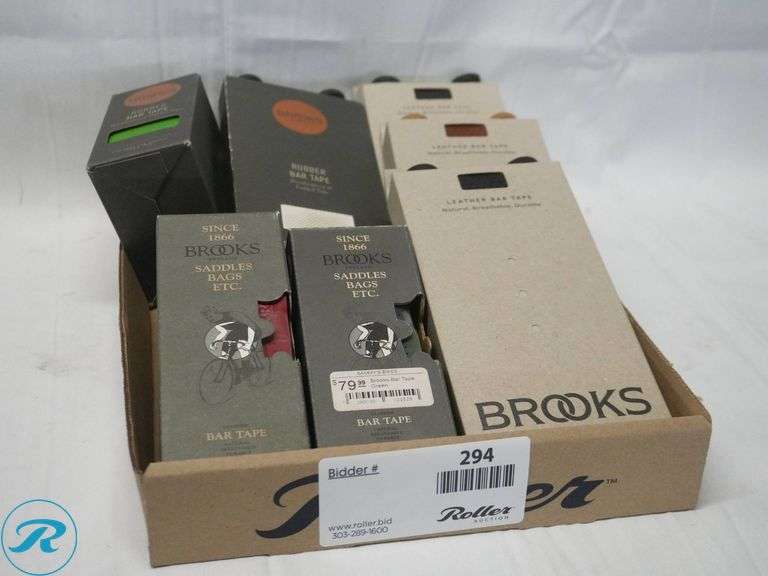 Tray of Brooks England Leather and Rubber Bar Tape - Roller Auctions