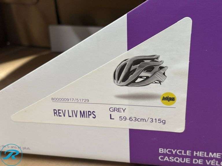 Liv Rev MIPS Bicycle Helmet, Grey, Size L (59-63 cm) - Roller Auctions