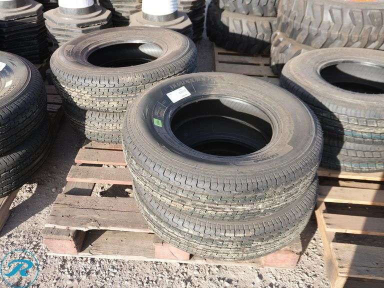 Set of (4) New Road Guider ST235/80R16 Radial Trailer Tires - Roller Auctions