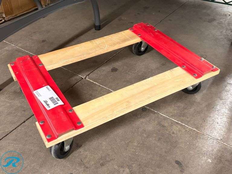 Wood and Metal Furniture Dolly with Casters - Roller Auctions