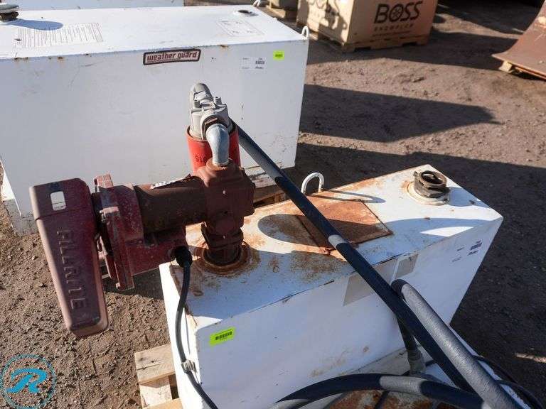 L-Shaped Fuel Tank with Pump, 52-Gallons - Roller Auctions