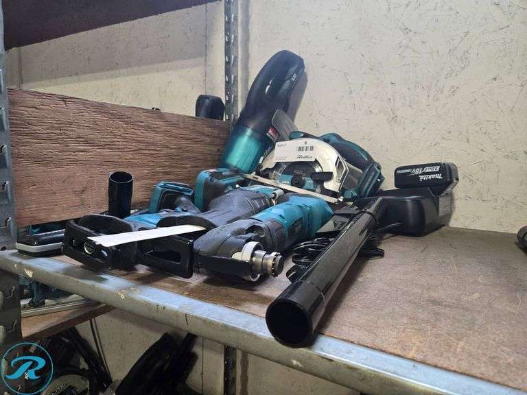 (5) Makita 18V Tools With Battery and Charger