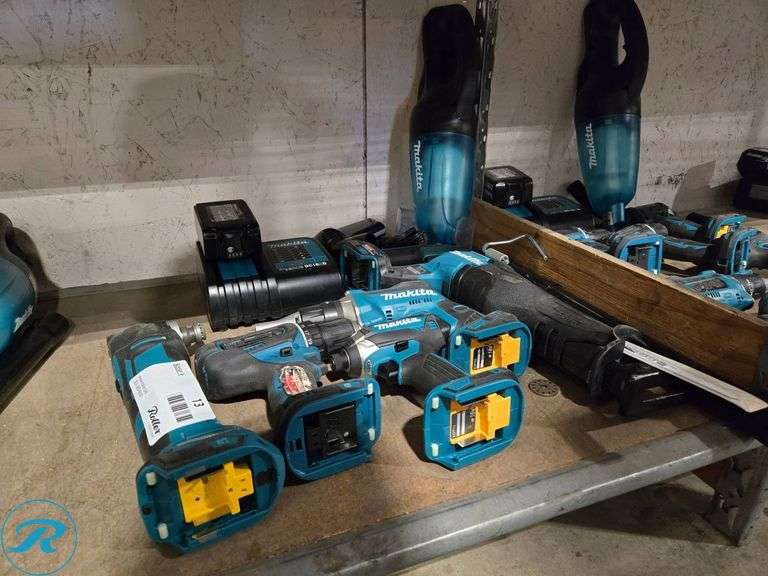 (6) Makita 18V Tools With Battery and Charger