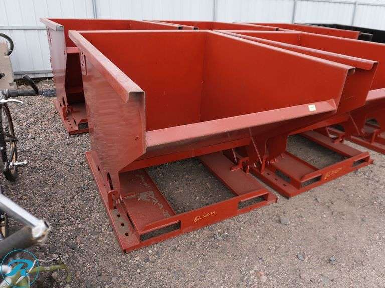 New Kit Containers Self-Dumping Hopper With Forklift Pockets, 2 Cu. Yd. - Roller Auctions