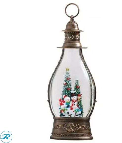 (2) Holiday Lantern w/ LED Light- (1) Snowman- New & (1) Santa- New - Roller Auctions