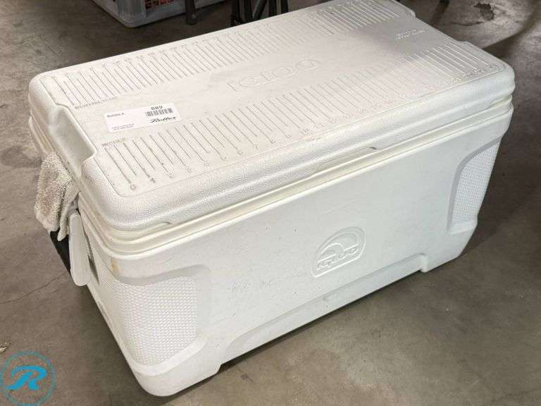 Igloo White Insulated Cooler With Hinged Lid and Handles - Roller Auctions