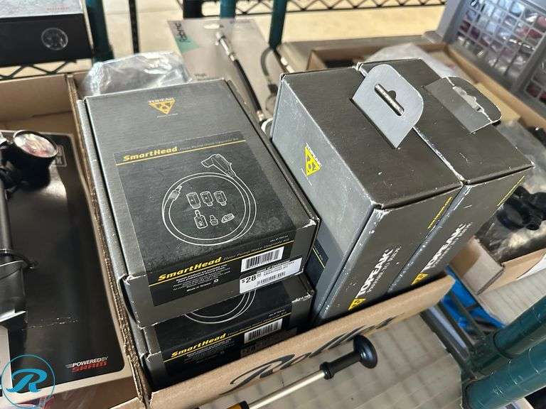 Tray of Pump Accessories Including RockShox and Topeak Pump Head Components - Roller Auctions
