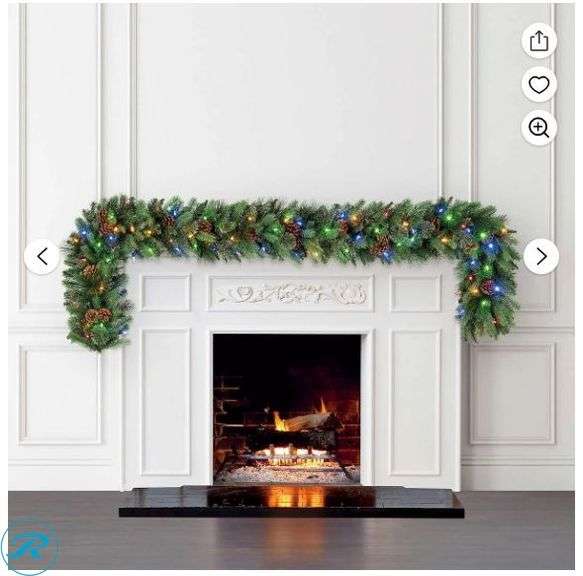 9’ Pre-Lit LED Greenery Garland- New - Roller Auctions