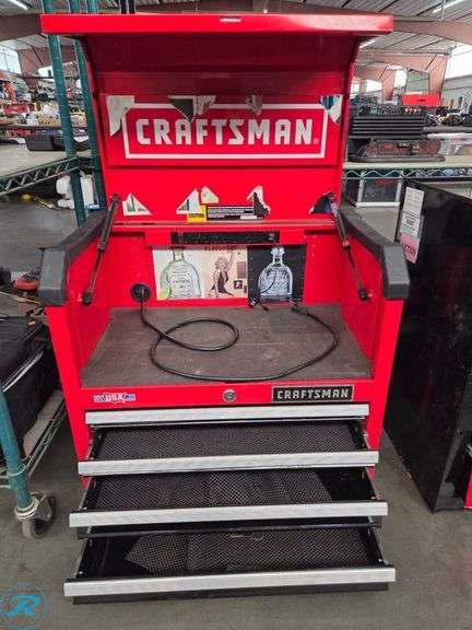 Craftsman Red Tool Chest with Multiple Drawers and Lid Compartment - Roller Auctions