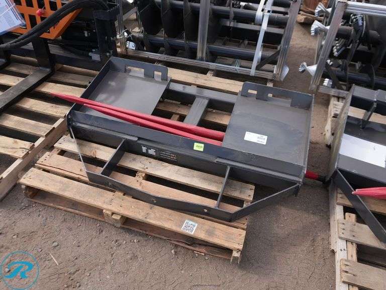 New Land Honor BS12-2500G Bale Spear Attachment To Fit Skid Steer Loader, (2) Spears - Roller Auctions