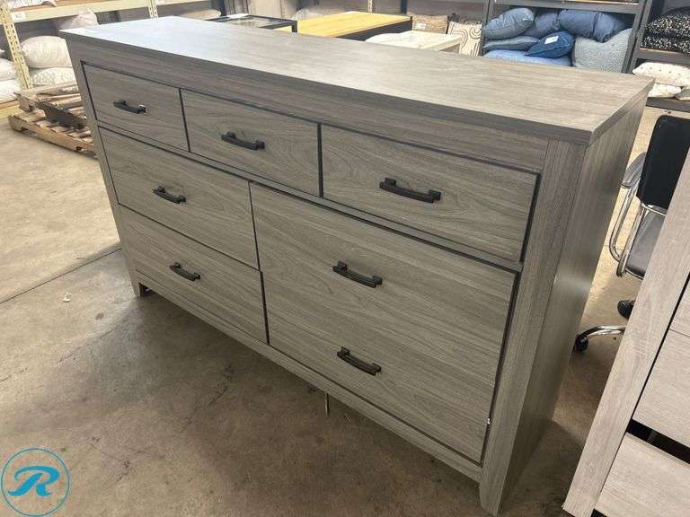 Wooden Dresser with Seven Drawers, 60″ x 16″ x 38″