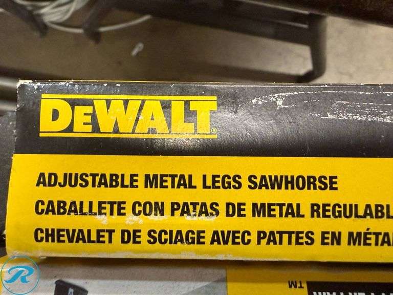 (2) DeWalt DWST11031 Adjustable Metal Legs Sawhorses - Roller Auctions