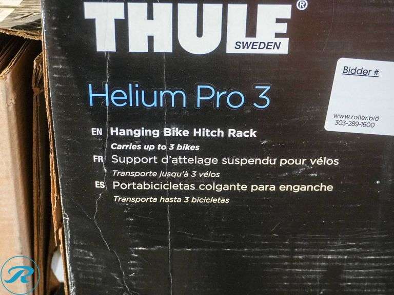 Thule Helium Pro 3 Hanging Hitch Mounted 3-Bike Rack - Roller Auctions
