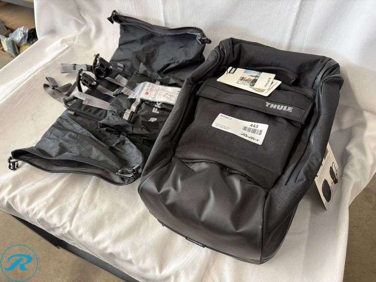 Thule Paramount Hybrid Pannier Bag and Arkel Front Rollpacker 15 Bag - Roller Auctions