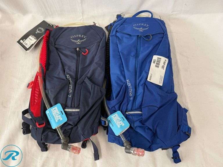 (2) Osprey Katari 7L Hydration Packs - Roller Auctions