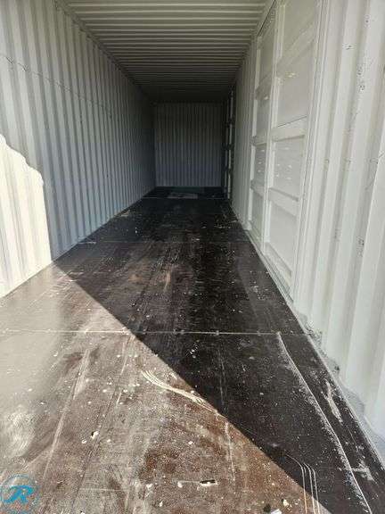New 2025 40' Steel Storage Container, High Cube, 9'6" High X 8' Wide, (2) Double Door Side Openings - Roller Auctions