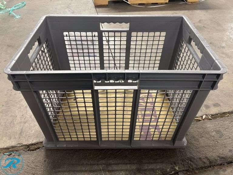 (29) Plastic Storage Crates with Ventilated Panels - Roller Auctions