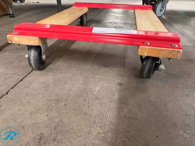 Wood and Metal Furniture Dolly with Casters - Roller Auctions