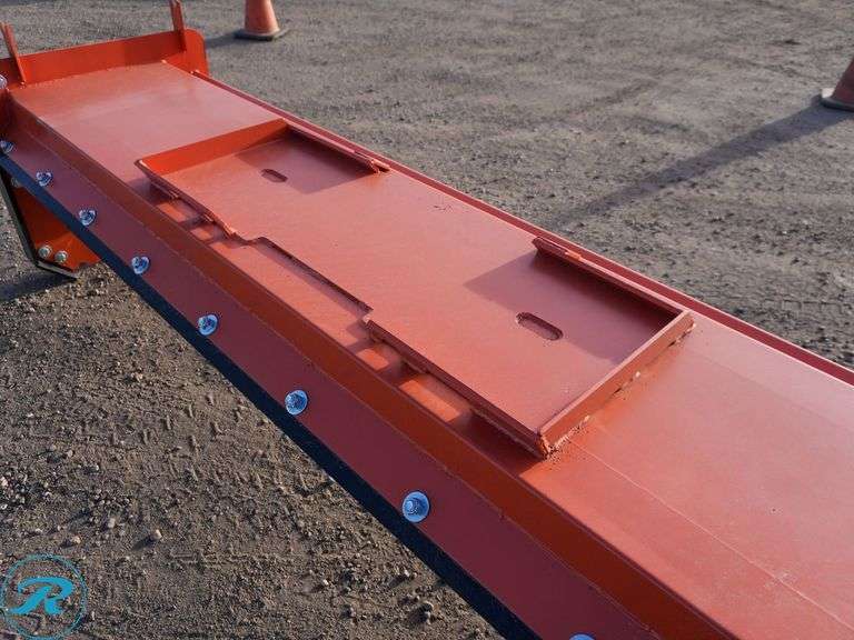 New Kit Containers Snow Pusher Attachment to Fit Skid Steer Loader, With Steel Blade, 10' - Roller Auctions