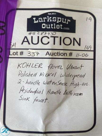 Kohler Florez Vibrant Polished Nickel Widespread 2-handle Watersense High-arc Residential Handle Bathroom Sink Faucet - Roller Auctions