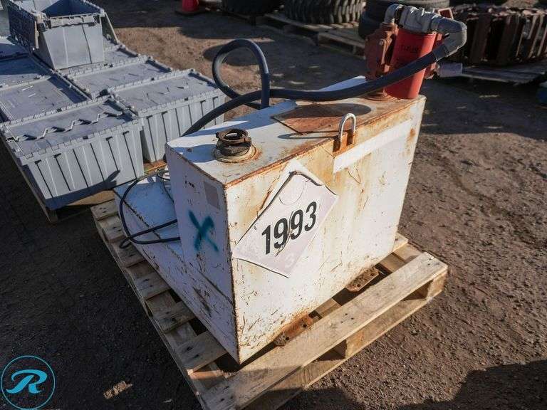 L-Shaped Fuel Tank with Pump, 52-Gallons - Roller Auctions