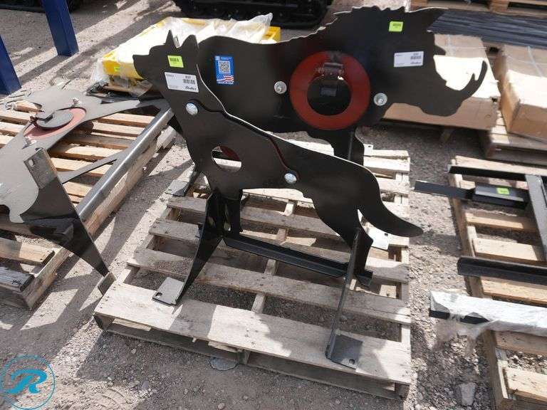 New Kit Containers AR500 Steel Coyote Shooting Target With Heart Flapper, 3/8" - Roller Auctions