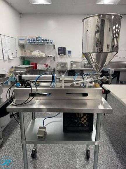 Right Stuff Equipment Apollo Series RSE Piston Filler Model SPF 100.1000, includes California Air Tools Compressor SP Series, Ultra-Quiet, Oil-Free Air, 2HP, 20-gallon steel tank. Built in 2024.