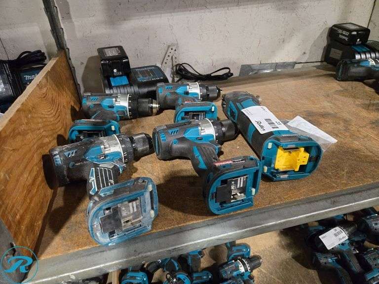 (5) Makita 18V Tools With Battery and Charger