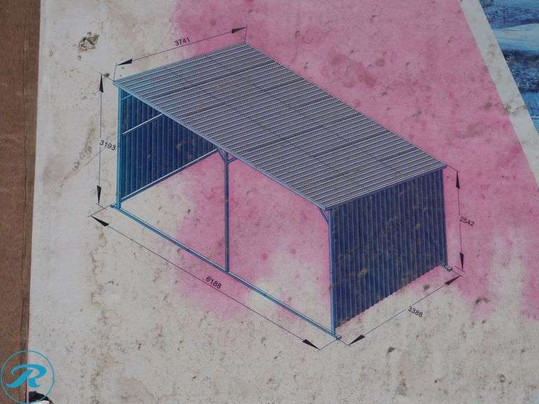 New Agriquip LS1220 Livestock Metal Shed, 12' x 20'