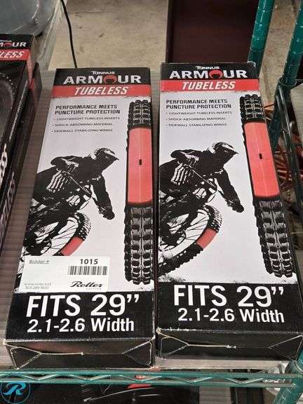 (2) Tannus Armour Tubeless Inserts for 29-Inch Tires, 2.1-2.6 Width Compatibility - Roller Auctions