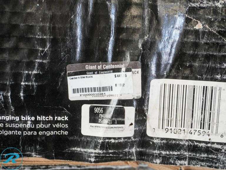 Thule Camber 4 Hanging Hitch Mounted 4-Bike Rack - Roller Auctions