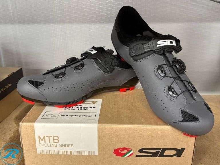 Sidi Dominator 10 MTB Cycling Shoes, Black/Grey, Size 46 - Roller Auctions