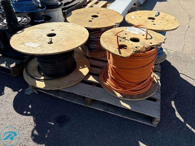 Wire Spools Including 14 AWG Orange 2/C 1000 Feet and Assorted Cables ...