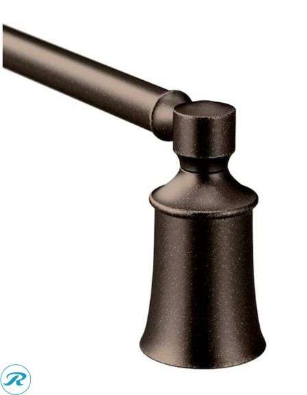 (3) (1) New Moen Dartmoor Oil-rubbed bronze 1-handle Single function 8.0-in Round Bathtub and shower Faucet (2) New Moen Dartmoor 24-in Oil Rubbed Bronze Wall mount Single Towel Bar - Roller Auctions