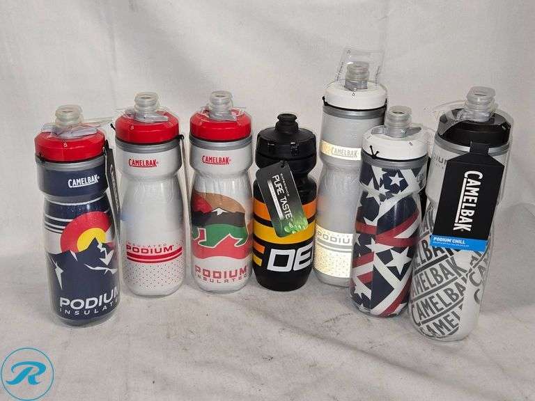 (7) CamelBak Podium and Podium Chill Insulated Water Bottles - Roller Auctions