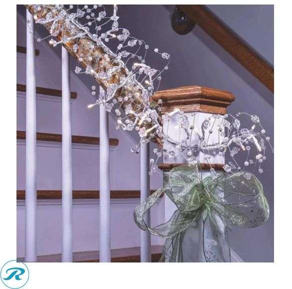 GE: StayBright 100 LED Glitter Gem Garland 9FT- New - Roller Auctions