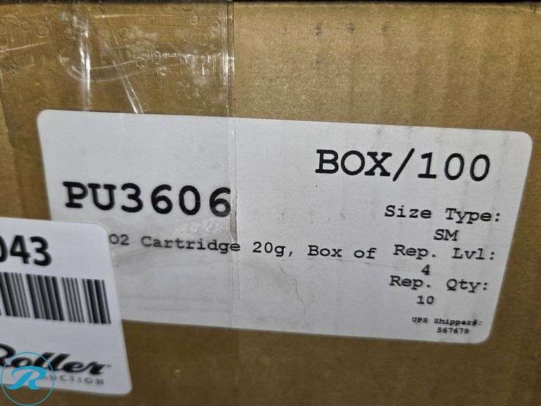 (2) Boxes of 20g CO2 Cartridges, 100ct - Roller Auctions