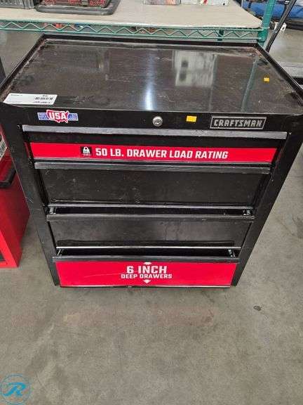 Craftsman Tool Chest with 6-Inch Deep Drawers and 50 lb Drawer Load Rating - Roller Auctions