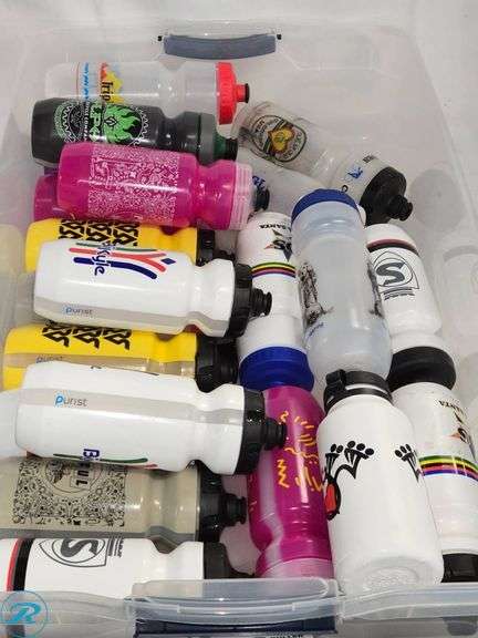 Tub of (20) Collectors Water Bottles, Used - Roller Auctions