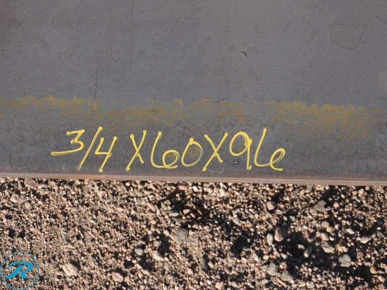 (2) Pieces Of New 3/4" Steel Road Plate, 60" x 96" - Roller Auctions