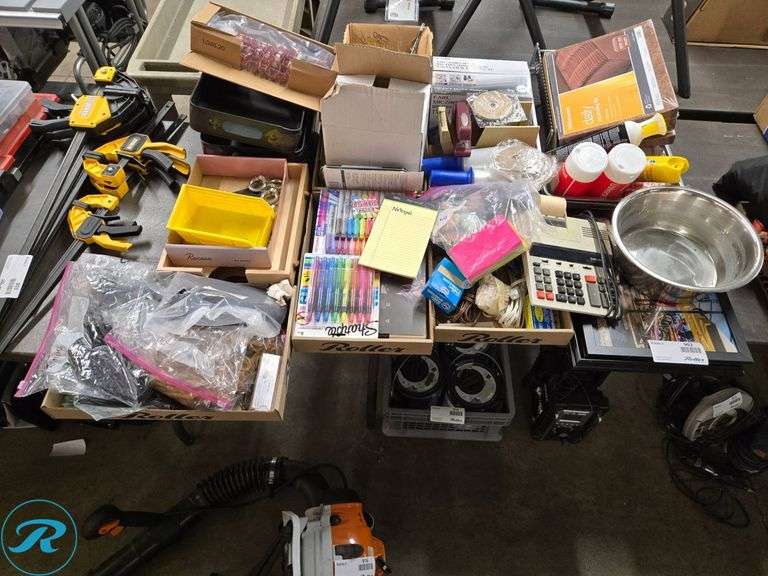 Office and Desk Supplies Including Stationery, Punch Tool, Trays, and Miscellaneous Items - Roller Auctions