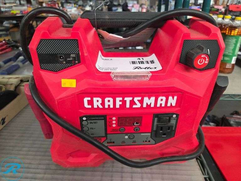 Craftsman CMXCESM256 Portable Jump Starter with Integrated Air Compressor - Roller Auctions
