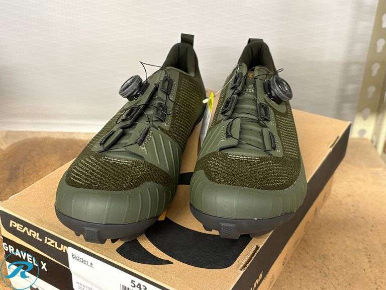 Pearl Izumi Gravel X Cycling Shoes, Size 46 EU, Olive Green - Roller Auctions