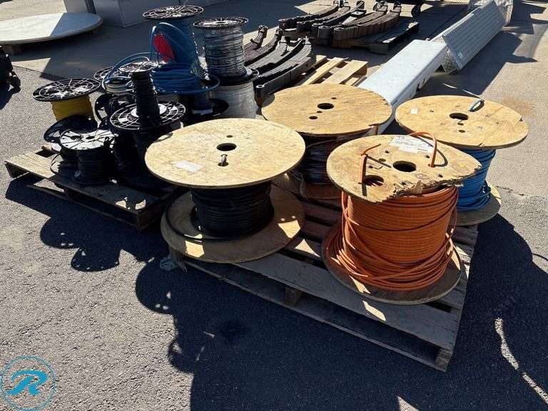 Wire Spools Including 14 AWG Orange 2/C 1000 Feet and Assorted Cables ...