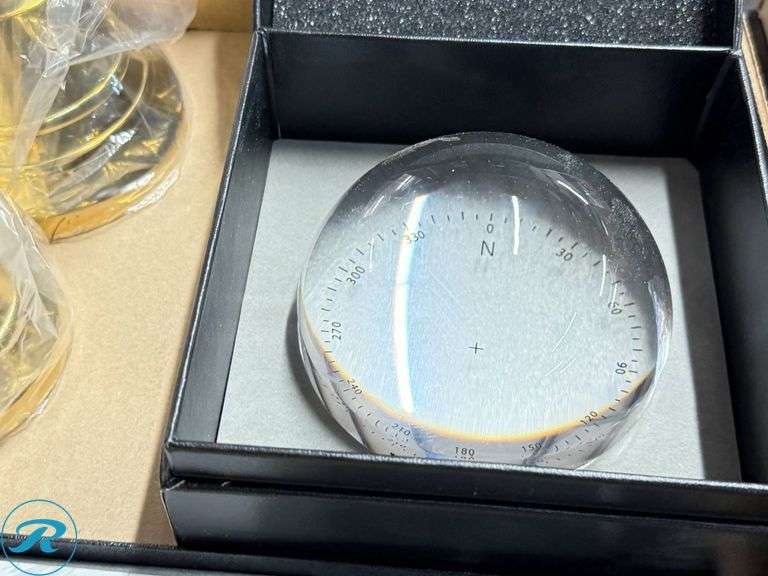 Box of Brass Bells, Magnifier, and Metal Cutter - Roller Auctions